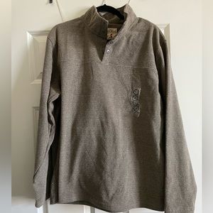 Tan Pull Over/ 1/4 button up Jacket